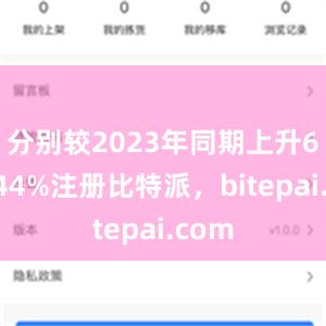 分别较2023年同期上升6%和44%注册比特派，bitepai.com